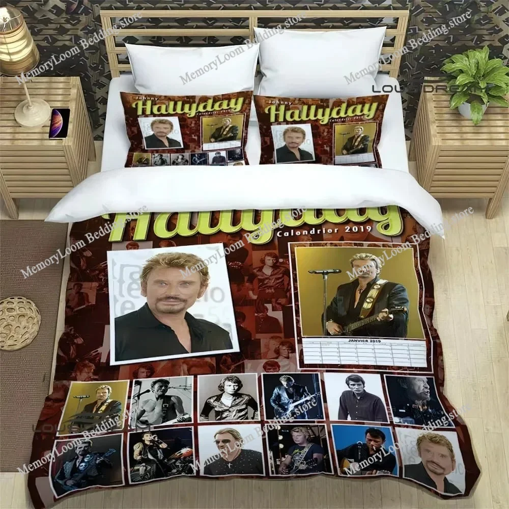 

Rock Star Johnny Hallyday Bedding Sets Exquisite Bed Supplies Set Duvet Cover Bed Comforter Set Bedding Set Luxury Birthday Gift