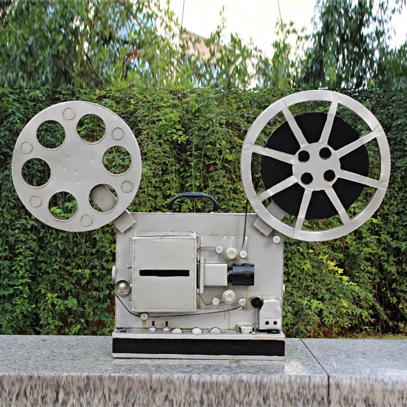 Antique Imitation Metal Vintage Retro Movie Projector Model Creative Home Decoration Gifts Photo Props