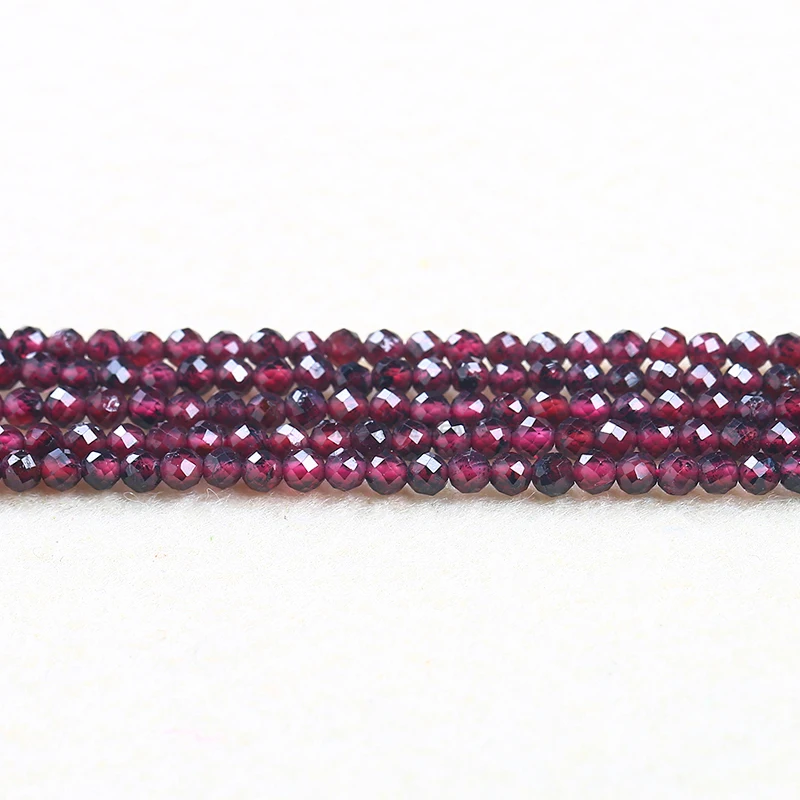 2, 3,4 mm gefacetteerde natuursteen Amethist toermalijn kraal losse spacer kleine kraal voor sieraden maken ketting armband accessoire - afbeelding 2