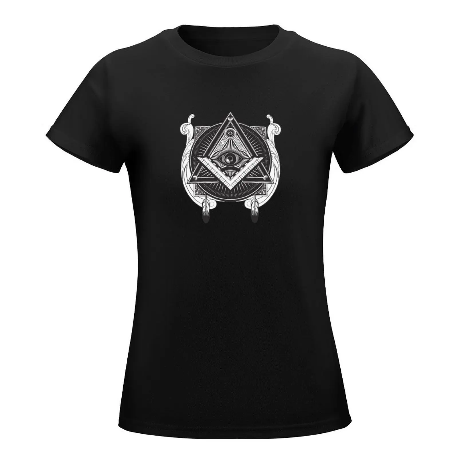 eye of providence T-Shirt blacks lady clothes black t-shirts for Women