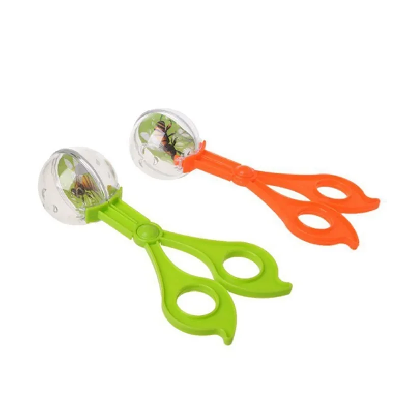 2pcs Kids Bug Catcher Set Portable Scissors Tweezers Clamp for  Biology Child Nature Exploration and Learning Educational Toy