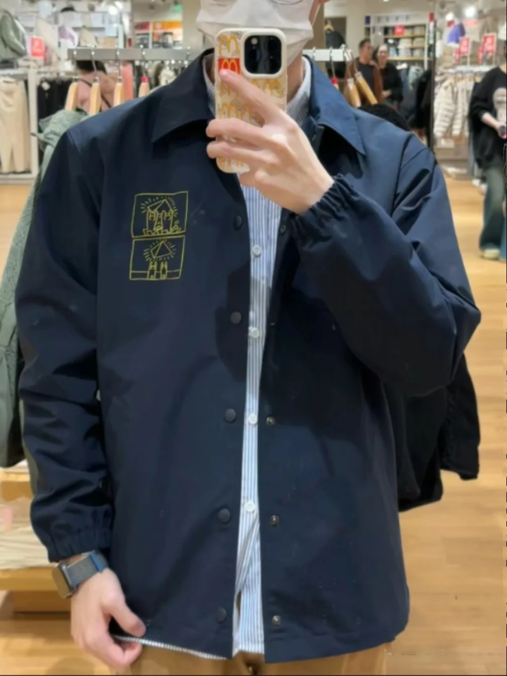 

Свободная повседневная куртка с принтом для пар, молодежная, весенне-осенняя, из полиэстера, с длинными рукавами