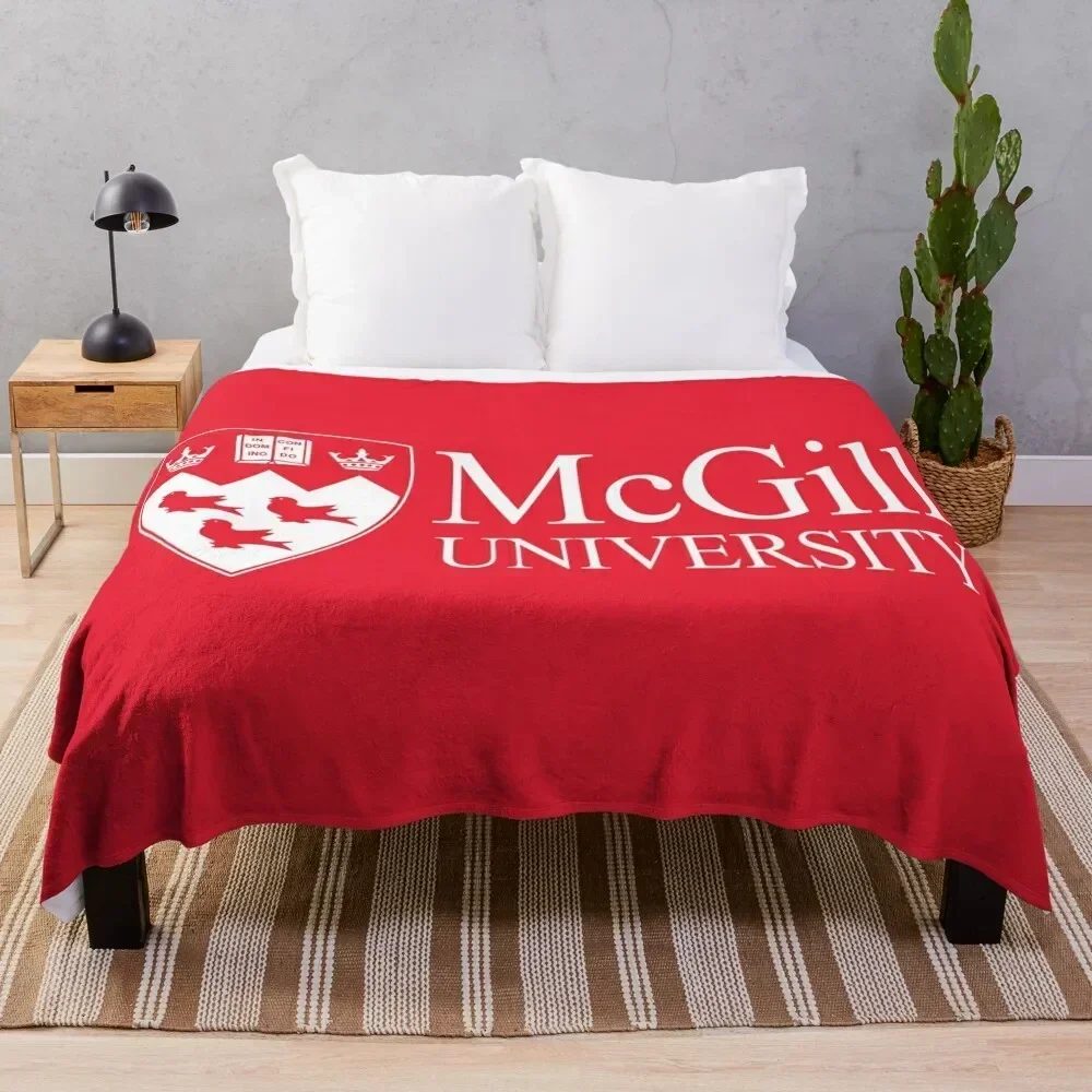

McGill University Throw Blanket Soft Plaid warm for winter Soft Plush Plaid Luxury Brand Blankets