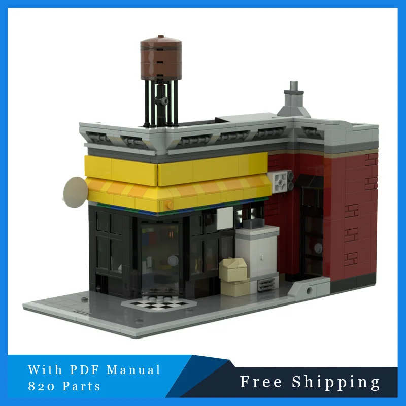 820 أجزاء MOC المدينة الحديثة مشاهد الشوارع وحدات قبو النبيذ اللبنات لتقوم بها بنفسك التعليمية الجمعية لعبة هدايا عيد ميلاد الأطفال #1