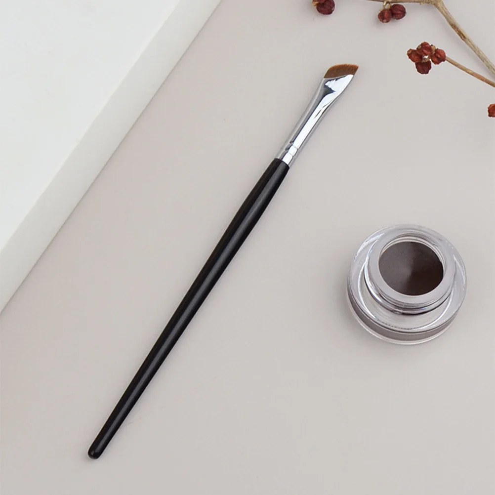 2 個の角度付き眉毛ブラシアイライナーコンシーラーメイクブラシ女性女の子のためのプロのツールアイライナーブラシ