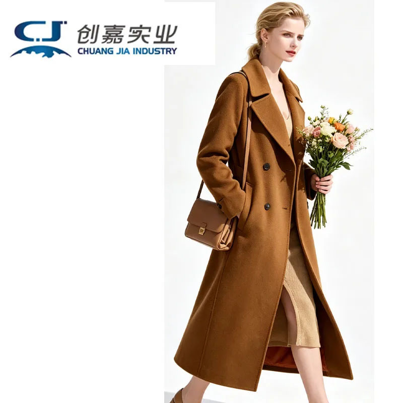 

Осенне-зимнее двухслойное женское пальто из овчины: элегантное, модное, высококачественное, теплое, комфортное, мягкое и нежное.