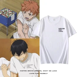 男性と女性のための半袖Tシャツ,Hikyuu漫画のプリントが施されたカジュアルな服,Volleyballアパレル,Shoyo hinatata,2021