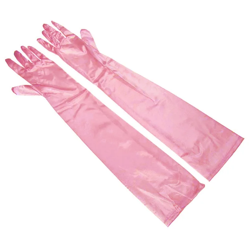 Long   Woman Wedding Gloves Full Finger  Satin Opera Dance Party Accessories