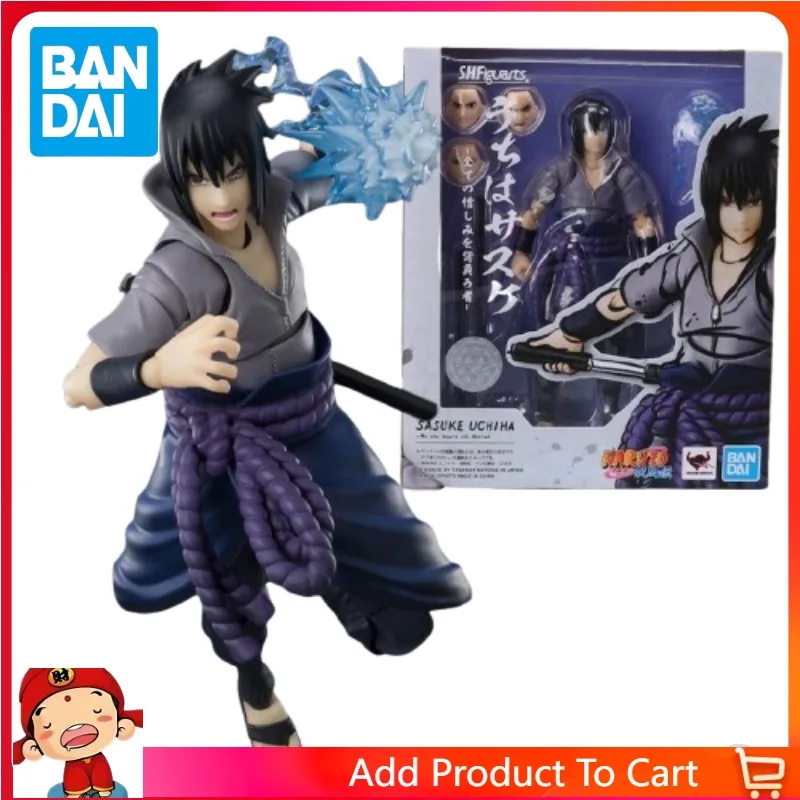 

In Stock Bandai SHF NARUTO SASUKE UCHIHA WHO BEARS ALL HATRED Anime Action Figure Finished Model Kit Original Toy Gift for Kids