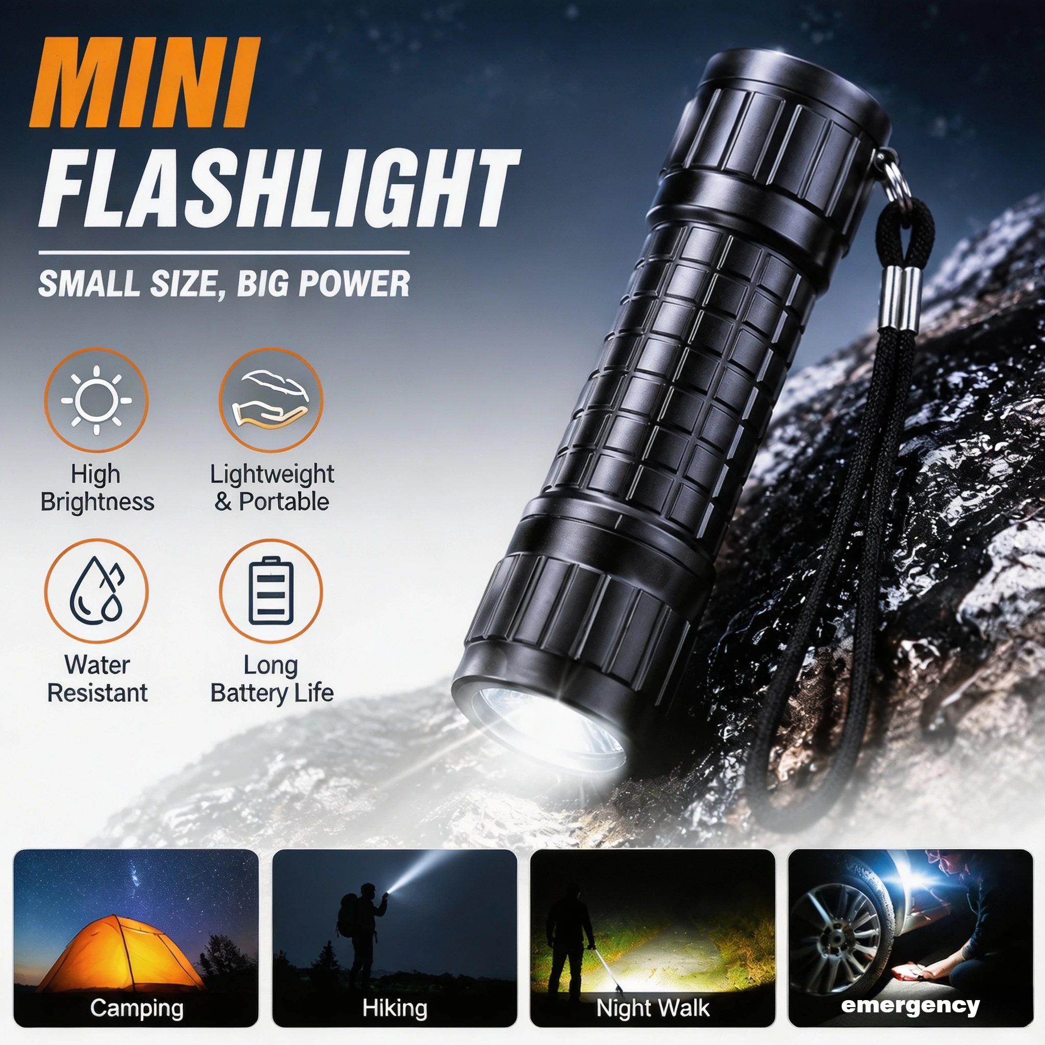 Battery Outdoor Camping - Super Bright Mini Flashlight LED Torch