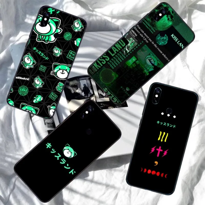 Weekend KissLand Mobile Phone Case for Xiaomi Redmi Note 12 11 10 9T 8 7 Pro 9 9A 9C 8 Black Soft Phone Cover Funda