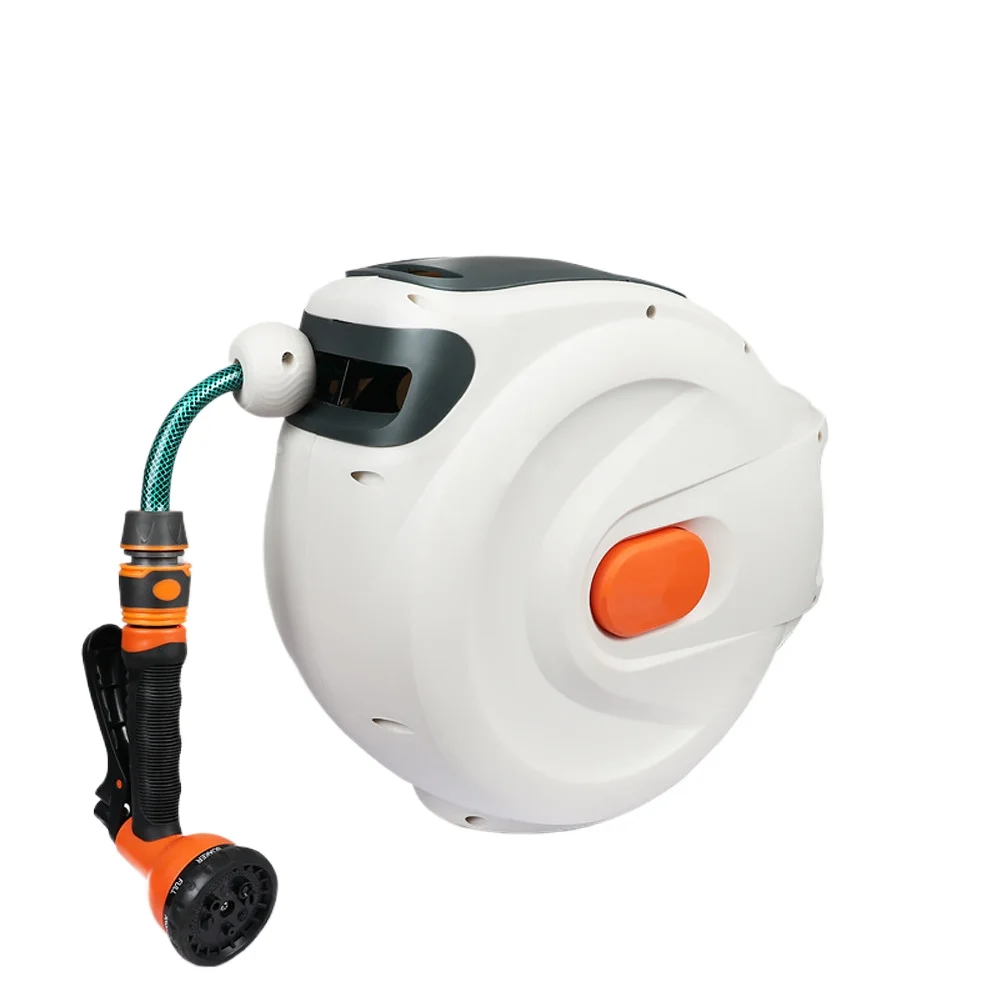 

Garden Household Automatic Telescopic Pipe Reel Water Drum Pipe Receiver Water Pipe Recycler Car Washing Vegetable Garden Tools