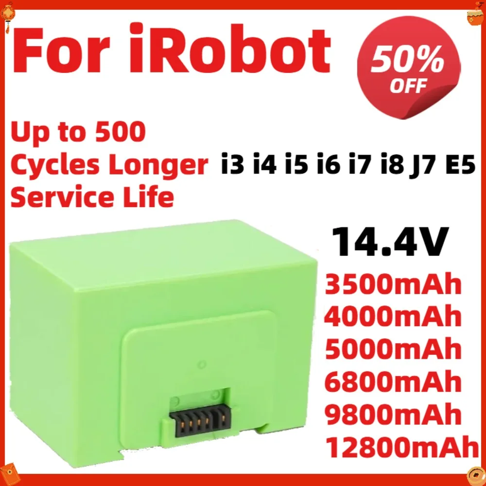 14.4V Li-ion Replacement Battery for iRobot Roomba i3 i4 i5 i6 i7 i8 J7 E5 Series Vacuum Cleaner - High Capacity ABL-D1 ABL-D2