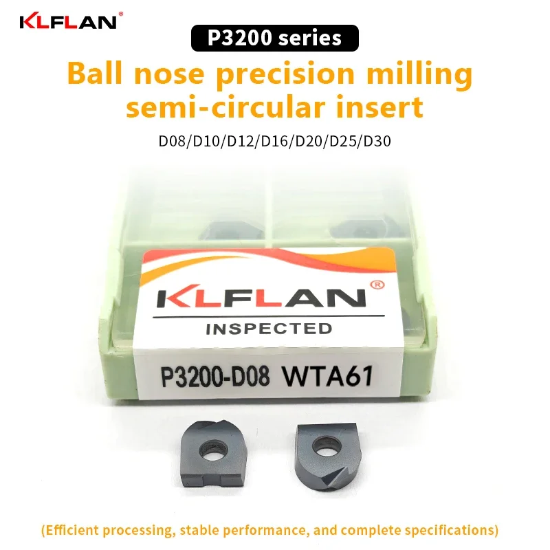 

Alloy Inserts P3200 Semi-Circle Ball Nose Grooving Inserts D08 D10 D12 D16 D30 D32 Grade WTA61 For Steel And Cast Iron Machining