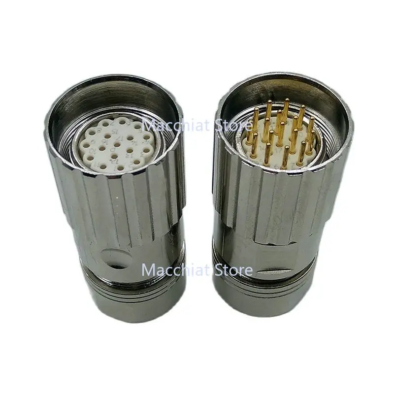 

Standard M23 M623 Straight Type Internal Thread / External Thread 17 Pin Encoder Plug Female Or Male Connector
