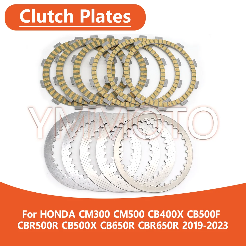 

For HONDA CM300 CM500 CB400X CB500F CBR500R CB500X CB650R CBR650R 2019-2021 2022 2023 Motorcycle Clutch Plate Friction Disc Kit