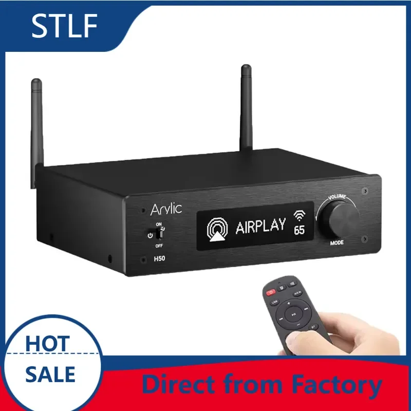 STLF Manufacturer Wholesale Electrical H50 Wireless Stereo Amplifier 2x50w Support Spotify & Airplay2 High Quality Home