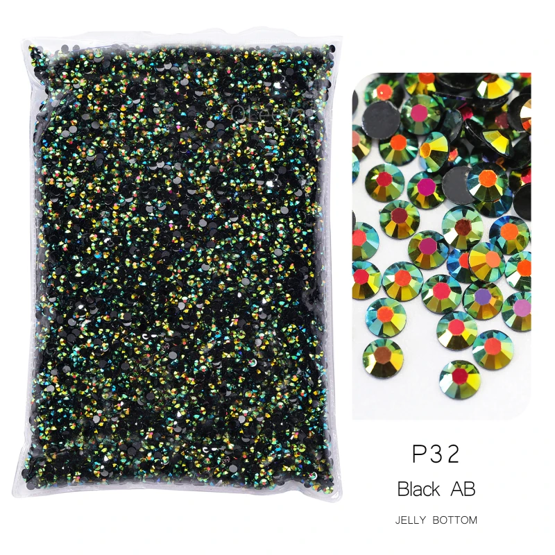 2mm-6mm Crystal AB Jelly Resin Rhinestones
