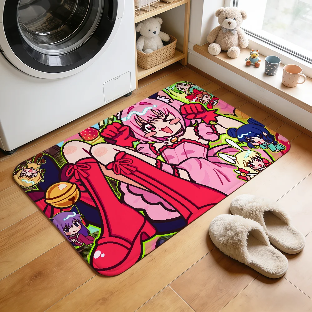 cartoon cute classic T-Tokyo Mew Mew Doormat hogar Bedside Rug Kitchen Bath Floor Mat Hallway Balcony Carpet Entrance Decor Home