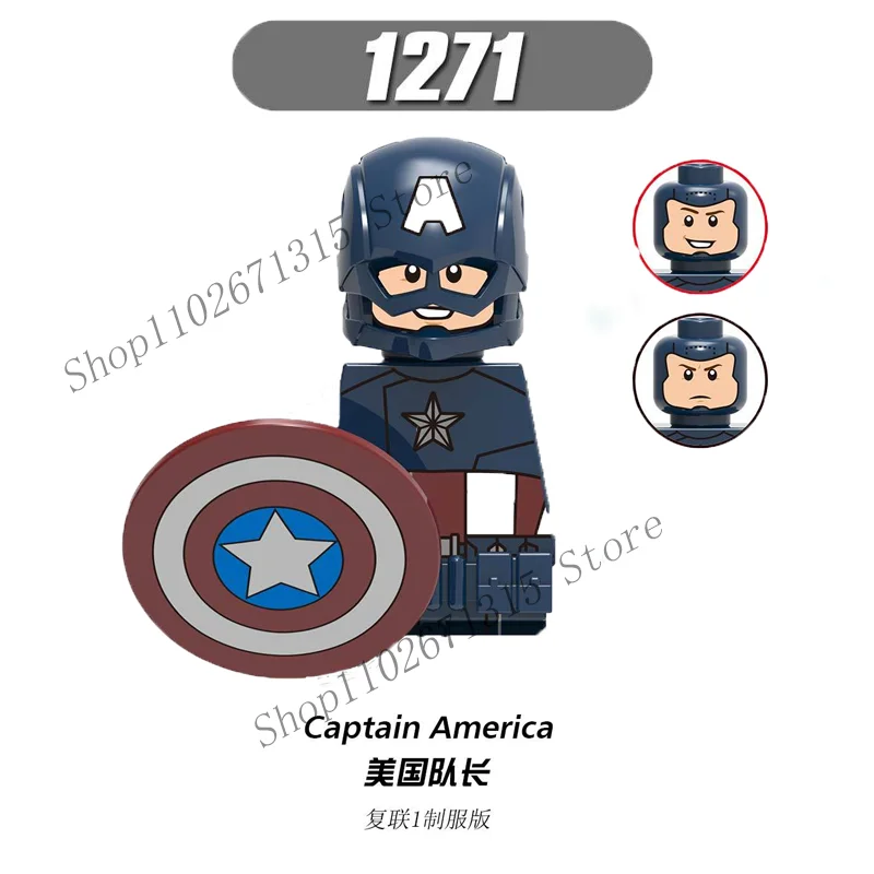 BEAST KINGDOM Iron Man Spider-Man Captain America Loki Bausteine Cartoon-Charaktere Geburtstagsgeschenk Spielzeug für Kinder