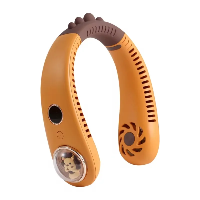 Portable USB Rechargeable Cartoon mini Fan kids Cute Portable Student Outdoor Silent neck fan