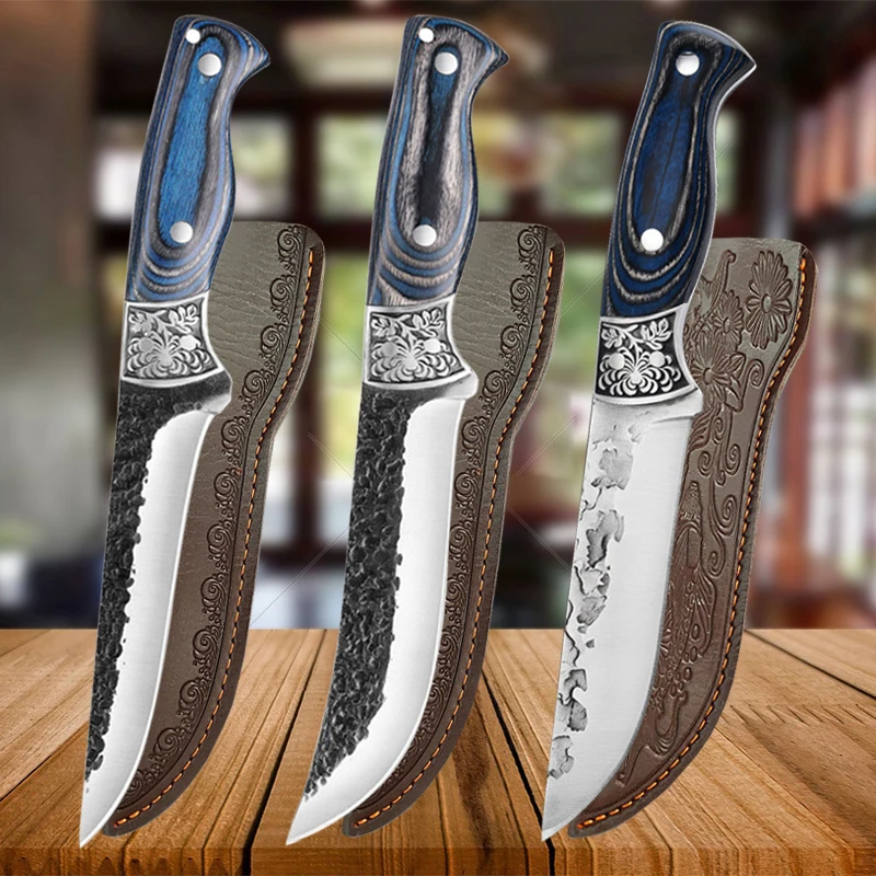 

Forged Boning Knife Hammered Butcher's Knife Stainless Steel Meat Cleaver Beef and Sheep Carving Knife Household Slicing Knives