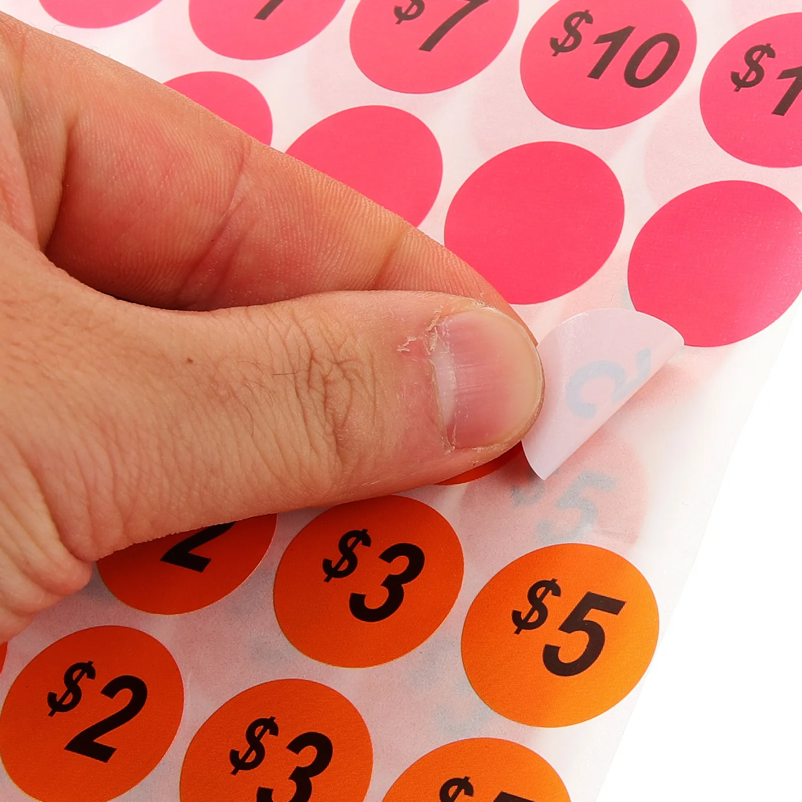 

10 Sheets Vibrant Neon Round Price Stickers Sale Price Labels for Yard Sales Bake Sales Market Retail Stores Small Business