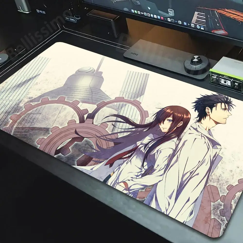 Imagem -03 - Steins Gate-big Gaming Mouse Pad Gamer Mousepad Tapete Teclado Tapete de Mesa Tapete de Mesa Computador e Laptop Pad xl