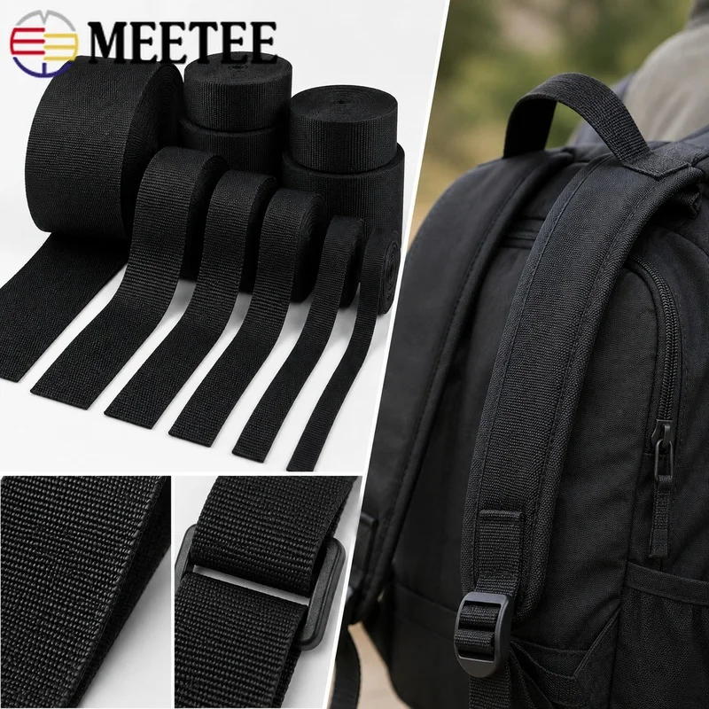 20M/45M 20-100mm Nylon Webbing Tape Pet Leash Strap Dog Collar Band Outdoor Harness Belt Luggage Lashing DIY Sewing Accessories