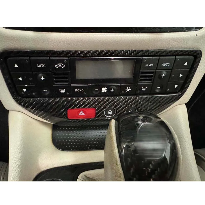 Real Carbon Fiber Center AC Control Panel Air Condition Buttons Cover Trim fit for Maserati GranTurismo 2008-2017