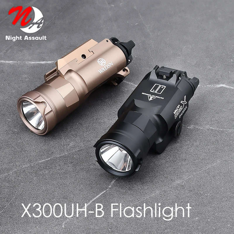 

Airsoft Surefir X300 X300UH-B Powerful Flashlight LED Riflt Fit 20mm Picatiny Rail Hunting Weapon Tactical Scout Outdoor Light