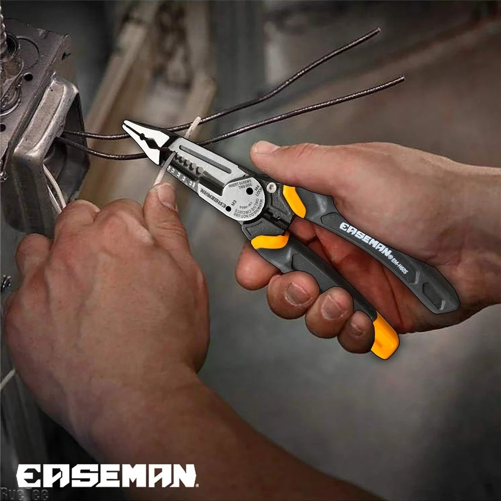 

Электрические клещи-стриппер EASEMAN с изогнутой рукояткой для зачистки проводов, высококачественный ручной инструмент, мультитул