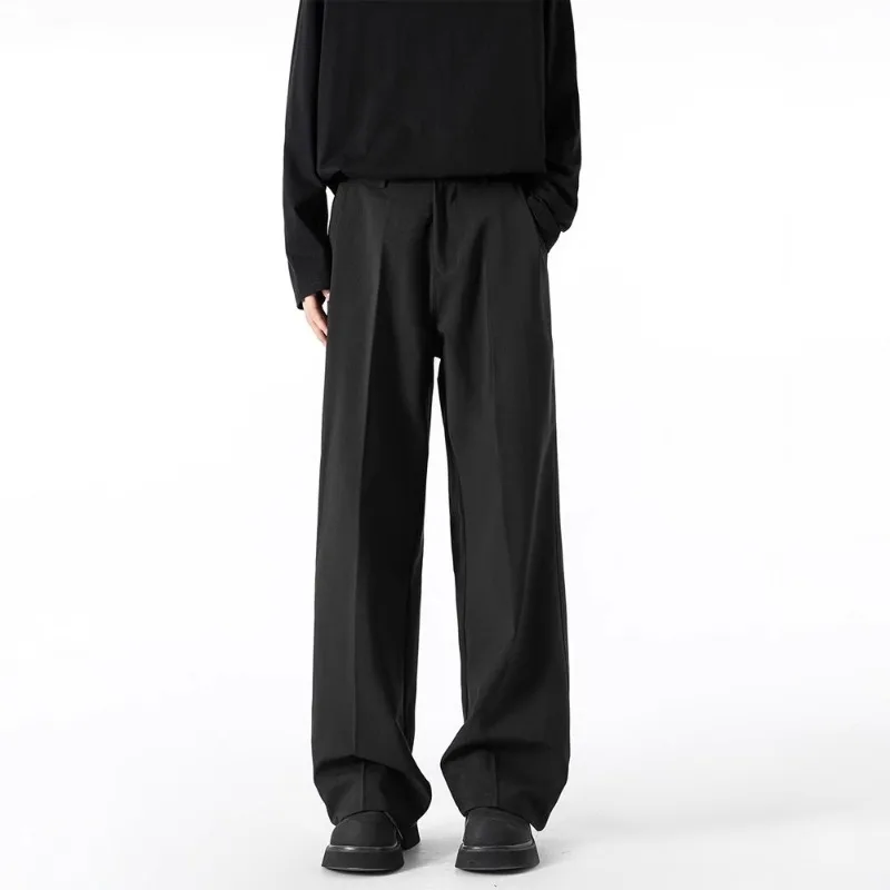 

Scimitar Trousers Men's Style Drape Slightly Flared Loose Straight Casual Pants