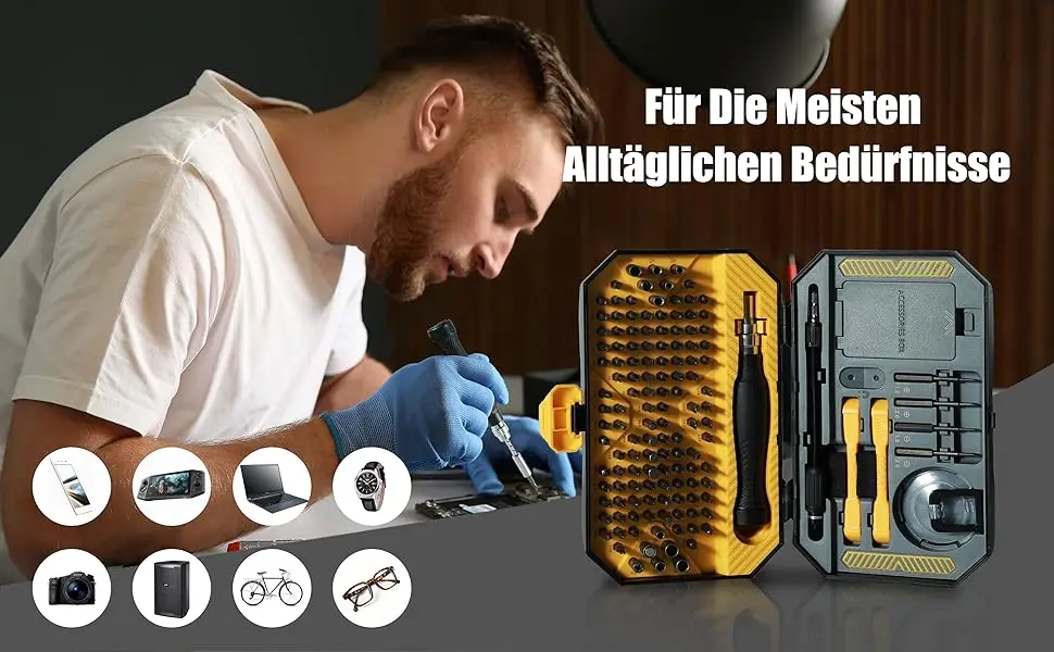 152-in-1 Magnetisches Präzisions-Schraubendreher-Set mit Hex- und Phillips-Magnetbits für iPhone, PC, professionelle Reparatur, Handwerkzeug-Schraubendreher – Detail 3