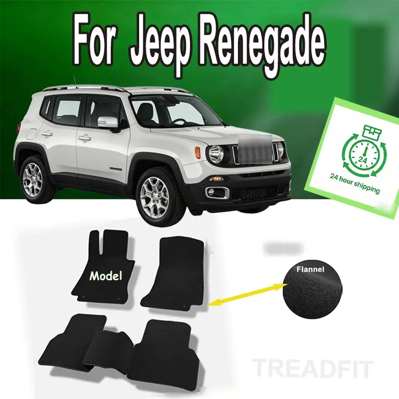 

Nylon Suede For Jeep Renegade 2015~2023 Car Floor Mats Carpets Rugs Custom Foot Pads Accessories