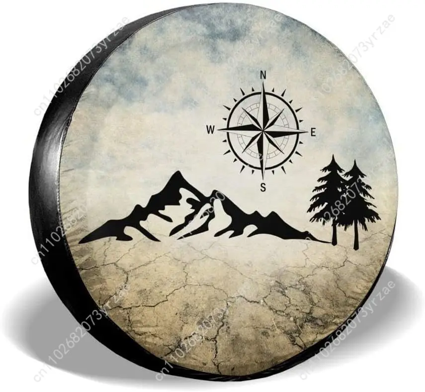 

Nature Mountain Compass Various Models Spare Car Tire Cover Prevention Sand Dust rainwaterTire Cover Sturdy Durable Tire Covers