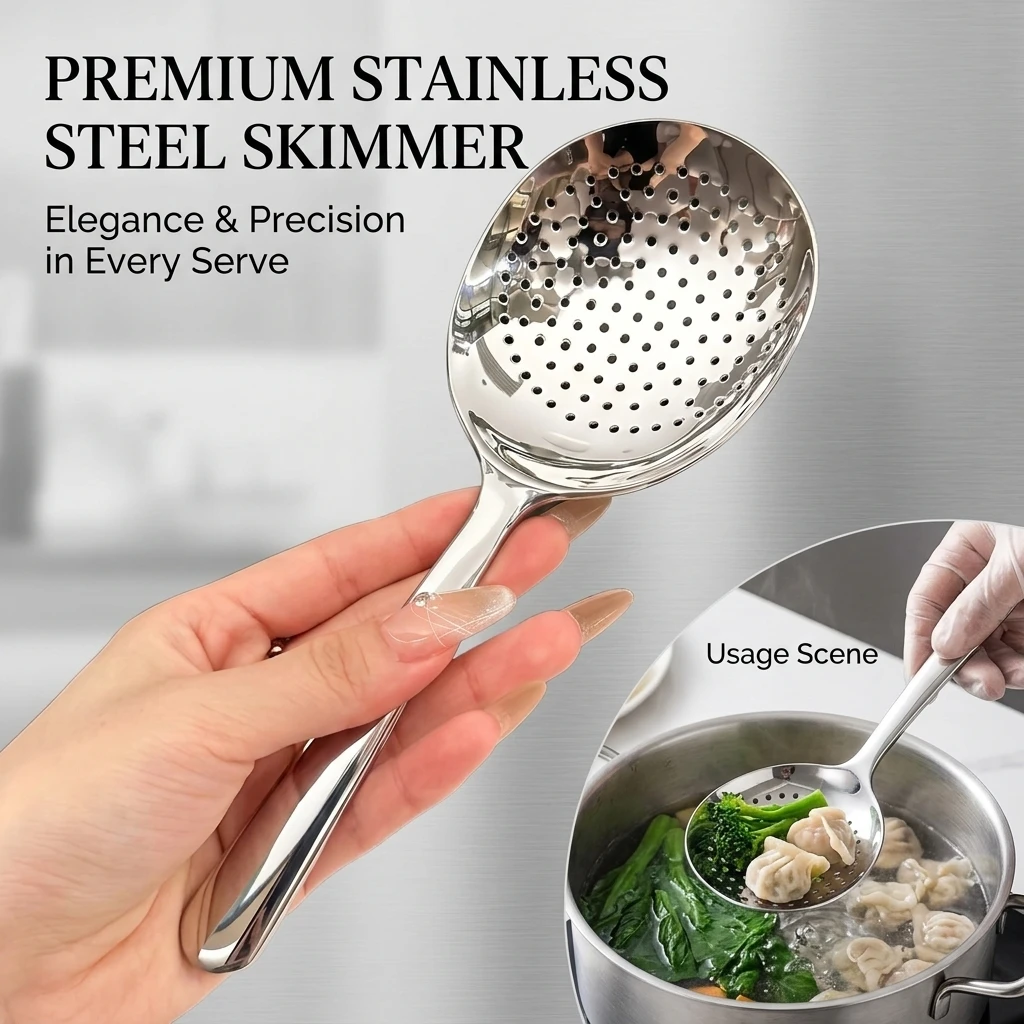 Golden Large 304 Stainless Steel Dining Spoon Household Rice Soup Spoon Leakproof Hotel Specific Public Cutlery
