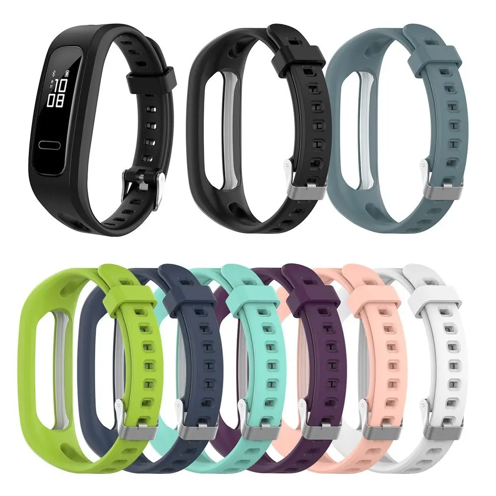 Hebillas de reloj, repuesto de correa de reloj, pulsera, correa de silicona para Huawei Band 4e 3e Honor Band 4 Running