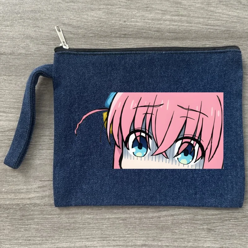 

Bocchi The Rock Handbag Makeup Bag Fashion Handbag Makeup Bag Fashion Denim Cosmetics Storage Canvas Bag Environmentally