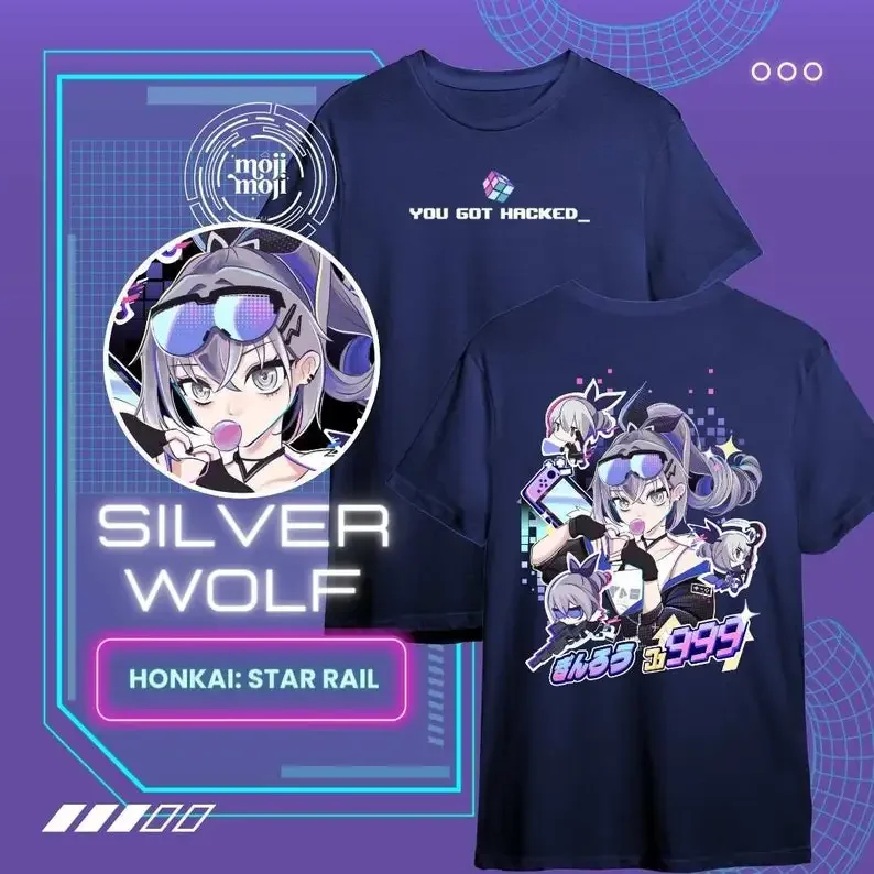 Silverwolf Honkai Star Rail Shirt, Honkai: Star Rail T-shirt, Silver Wolf Merch, SilverWolf theme Merch, Gamer Shirt