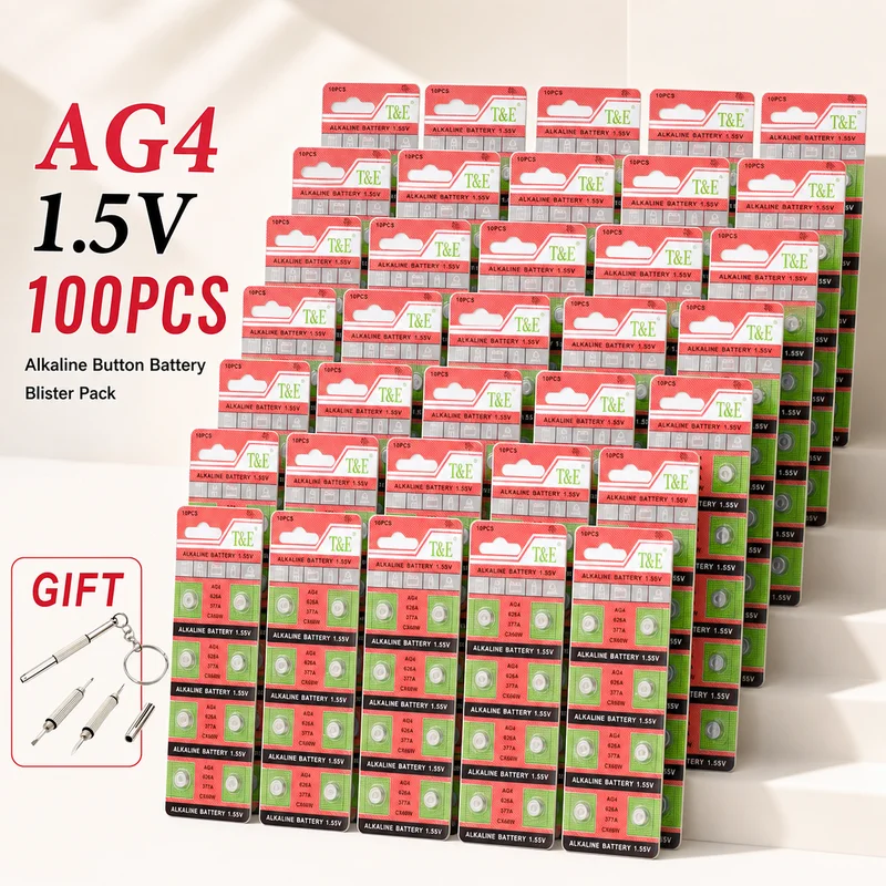 Coin Cell Battery 100PCS AG4 377 SR626SW 1.55V SR626 LR626 177 376 626A LR66 for Watch Toys Clock Replacement Batteries