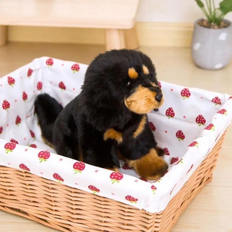 95AE手作りのチベットのマスティフのための人形詰め物を投げる枕のおもちゃの幼児睡眠