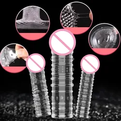 Extension Condoms Adult Sex Products Sensation Female G-spot Vaginal Stimulation Condoms Sophora Viciifolia Spike Penis Sleeve