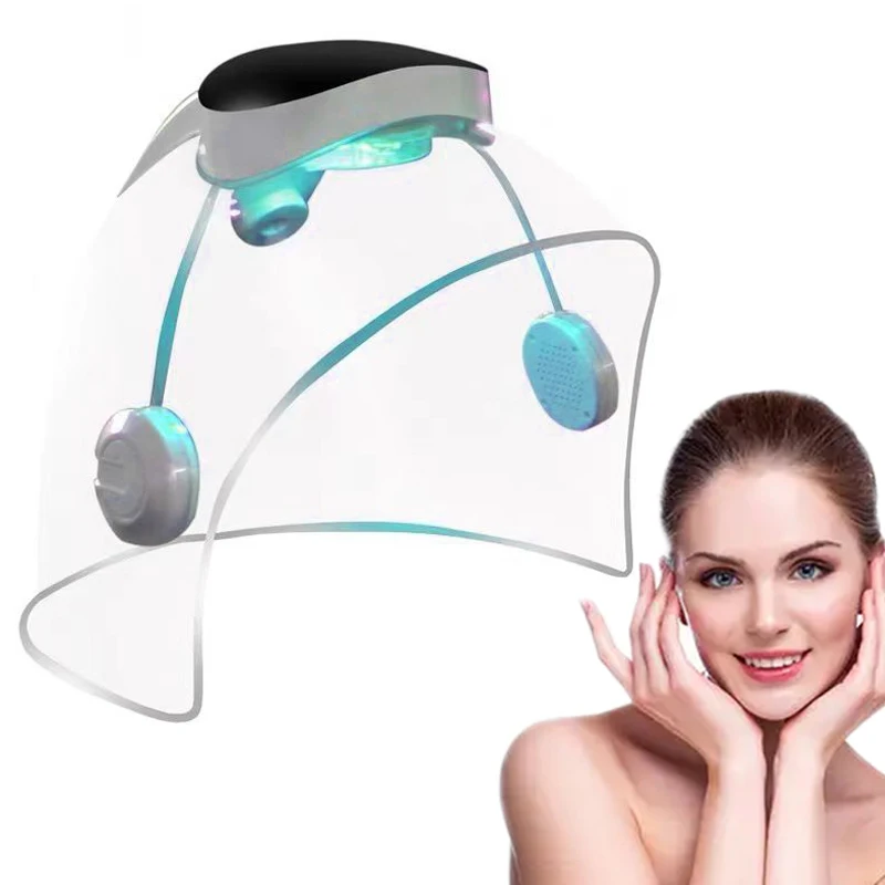 Nouveau masque de luminothérapie pour le visage à LED d'oxygène photothérapie faciale infrarouge spectromètre à Six couleurs dispositif de beauté de la peau masque de luminothérapie