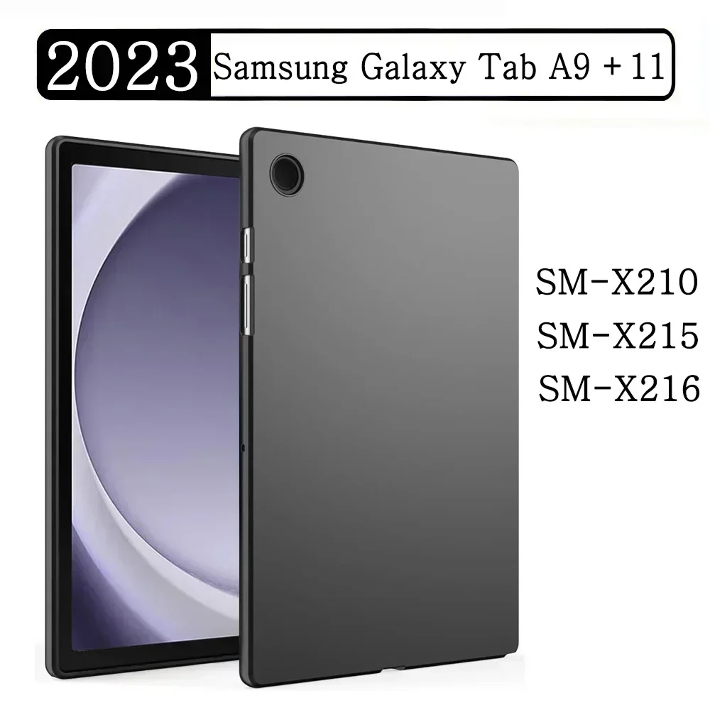 

Мягкий силиконовый чехол для Samsung Galaxy Tab A9 Plus 11 2023, SM-X210 SM-X215 SM-X216 X210, гибкий противоударный черный чехол из ТПУ