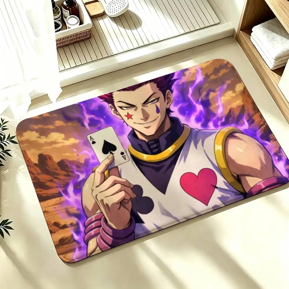 H-Hisoka H-Hunter X Hunter Shower Room Absorbent Small Floor Mat Soft Comfortable Decorative Foot Mat