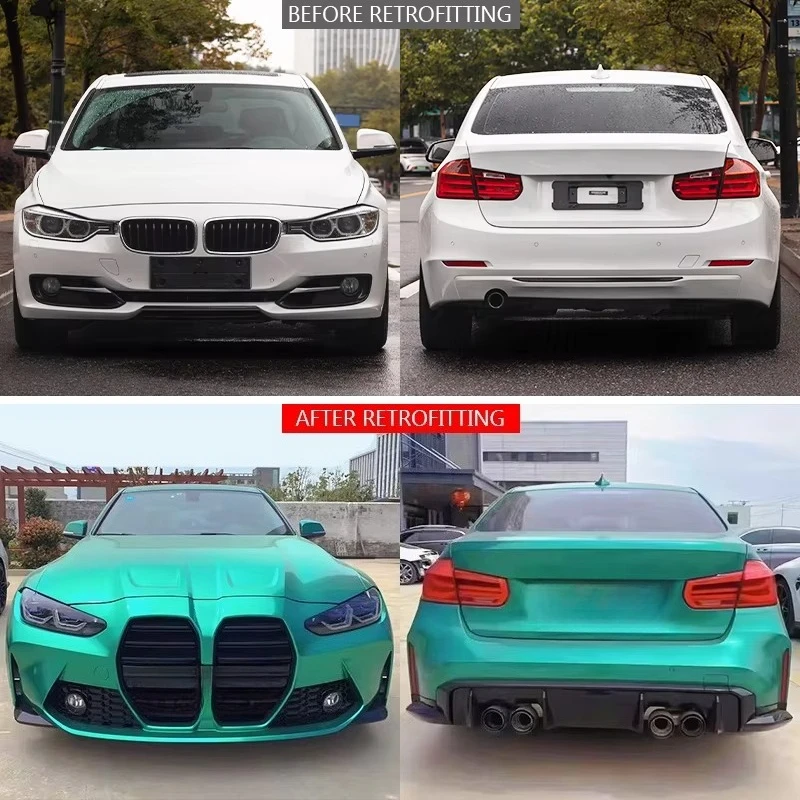 Front Bumper Rear Bumper Body Kit 2013-2018 F30 Car Modification Upgrade G80 Sport Style Suitability for 3 Series