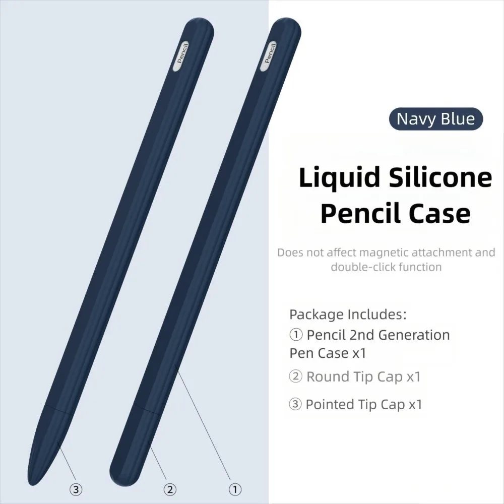 Silicone Tablet Pencil Case Anti Slip Shockproof Touch Screen Pen Cover Ergonomic Waterproof for Apple Pencil Pro/2