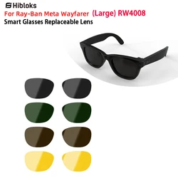 Hibloks Compatible for Ray-Ban Meta Wayfarer (Large) Smart Glasses Replaceable Lens for Man and Woman RW4008 53-22 Size L
