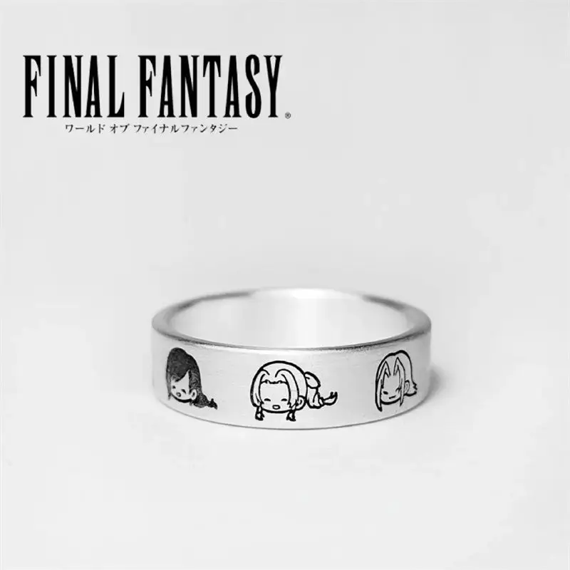 Ff7 Final Fantasy Vii Non Adjustable 925 Silver Ring Cloud Strife Aerith Gainsborough Sephiroth Game Peripherals Birthday Gift